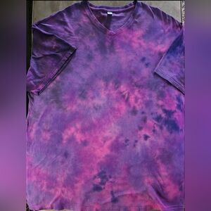 One of a Kind Tie Dye T-shirt, with Pink and Purple 6xl- Handmade